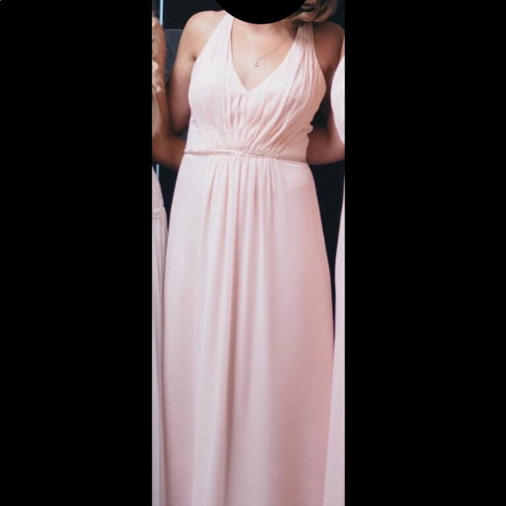 David’s bridal petal pink bridesmaid dress